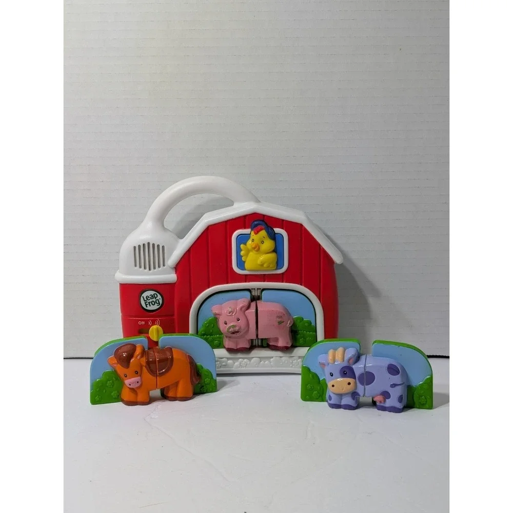 Vintage 2007 LeapFrog Fridge Farm Magnetic Animal Set Barn Toy Complete Tested